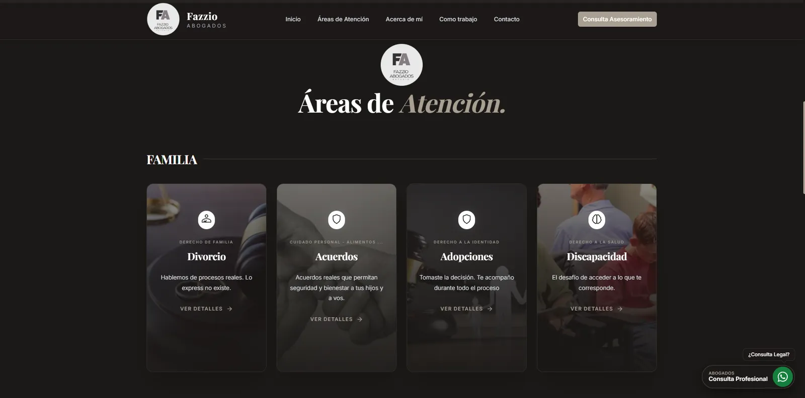 Captura 3 de Fazzio Abogados