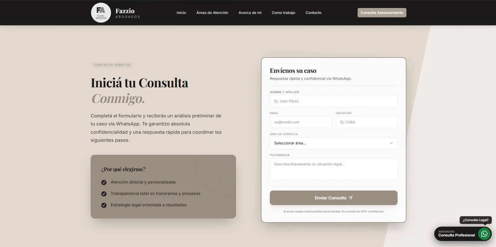 Captura 5 de Fazzio Abogados