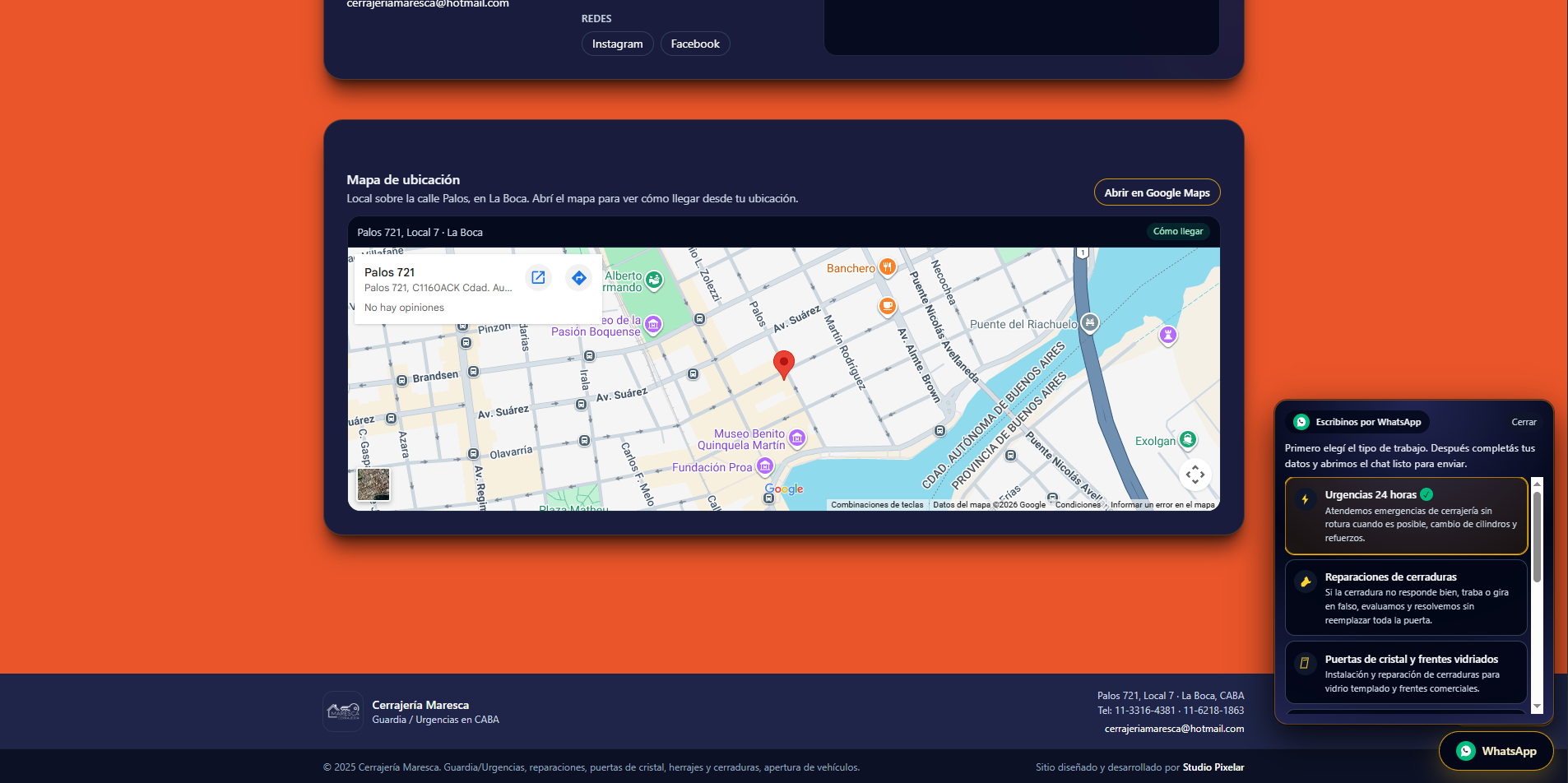 Cerrajería Maresca – captura 4