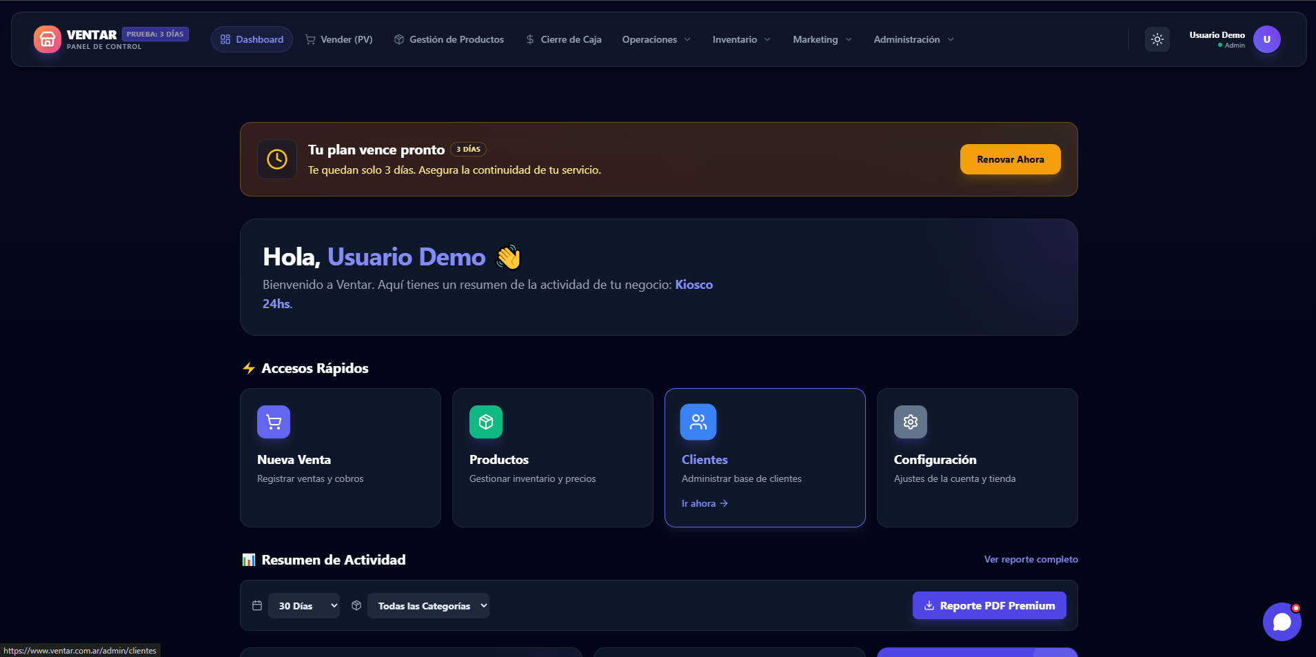 Ventar – captura 3