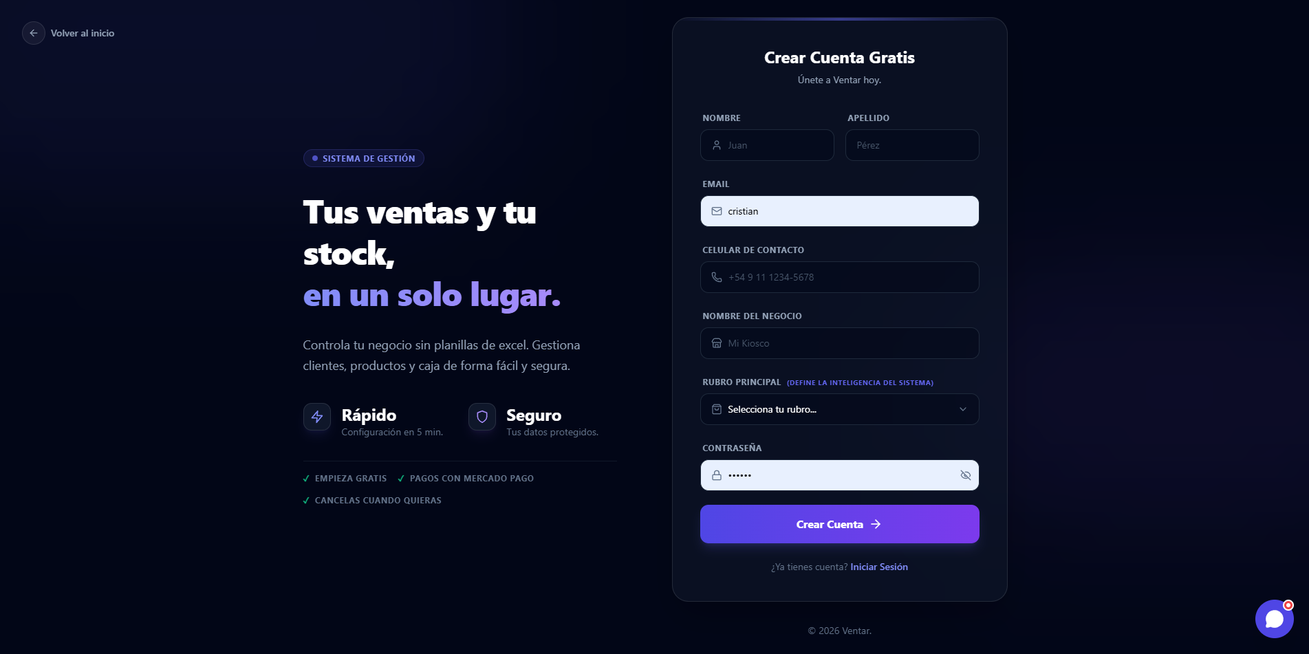 Ventar – captura 2